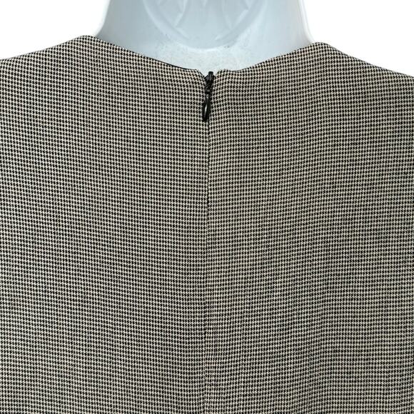 Vintage 80s Gray Black Houndstooth Boomerang Button Blouson Dress size 12 - Picture 12 of 12